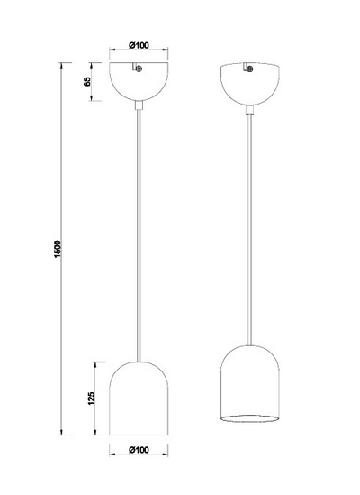 Riippuvalaisin TRIO Nara E27 mattamusta