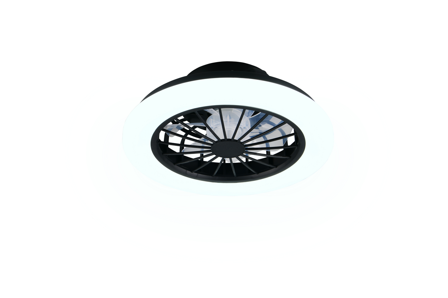 Tuuletinkattovalaisin TRIO Rotsund led 22W 3000lm mattamusta