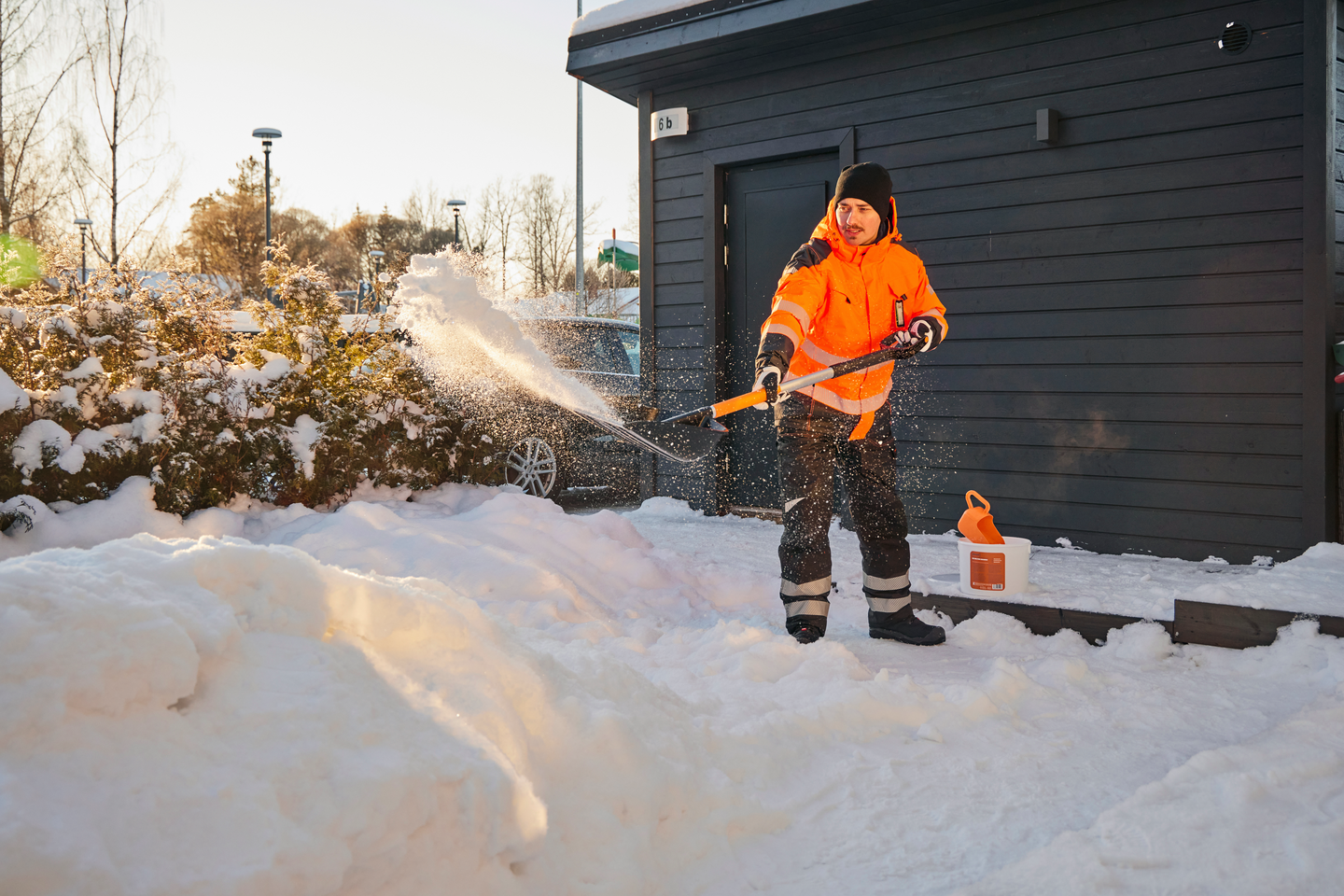 Lumilapio Fiskars X-Series teleskooppivarsi