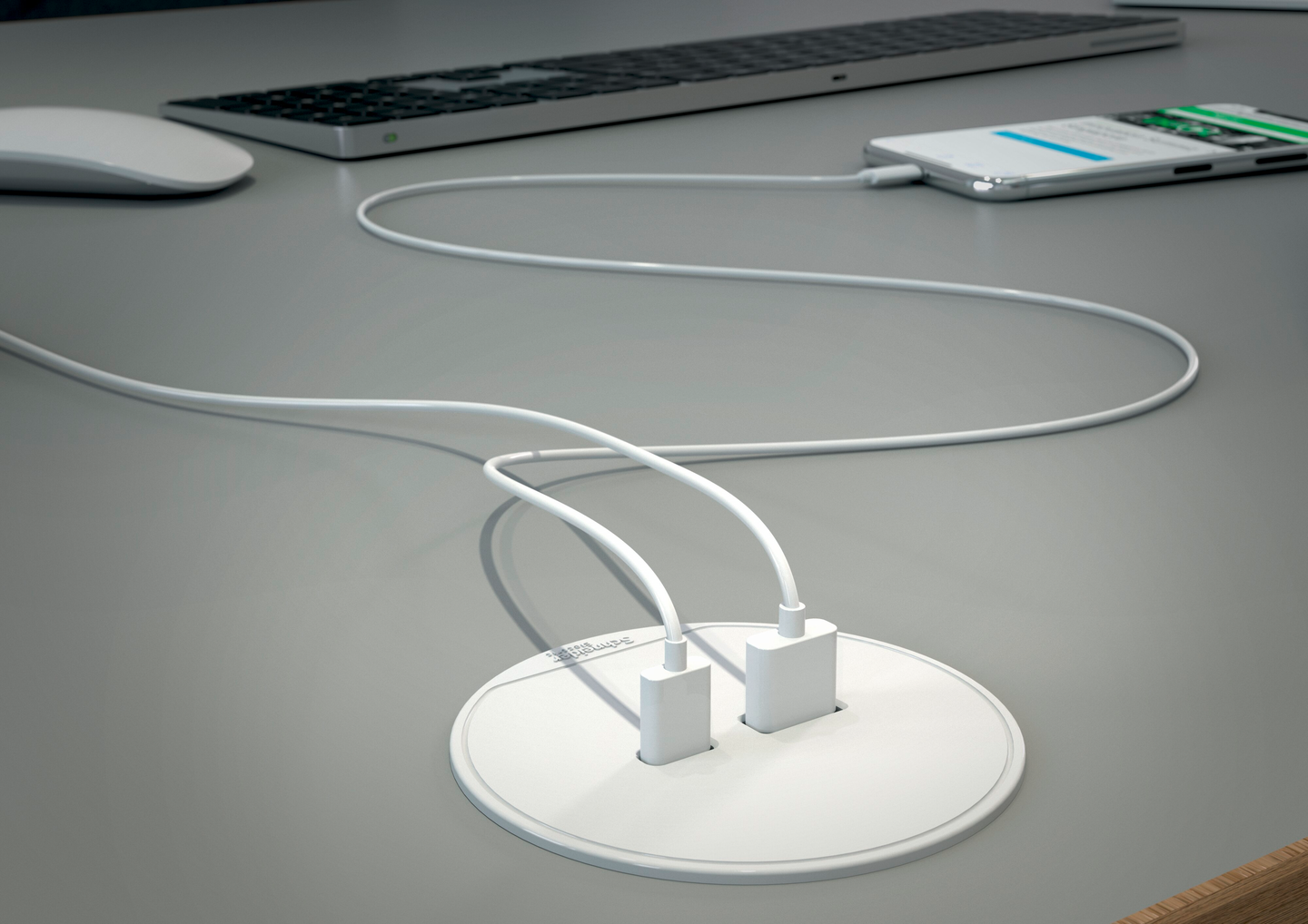 BORDSENHET XS USB A+C - VIT