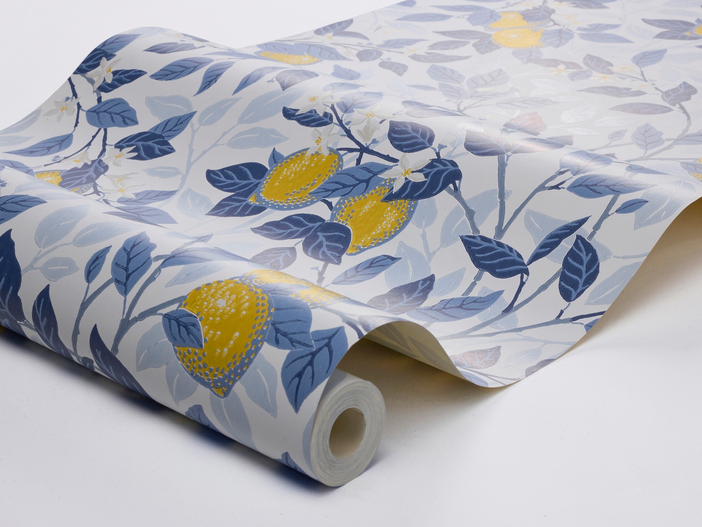 Kuitutapetti Boråstapeter Blue & White 6150 Citronträd 10,05m