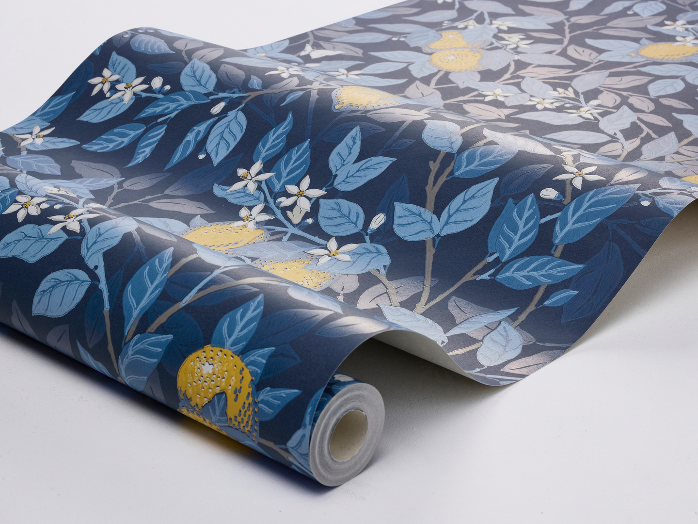 Kuitutapetti Boråstapeter Blue & White 6151 Citronträd 10,05m