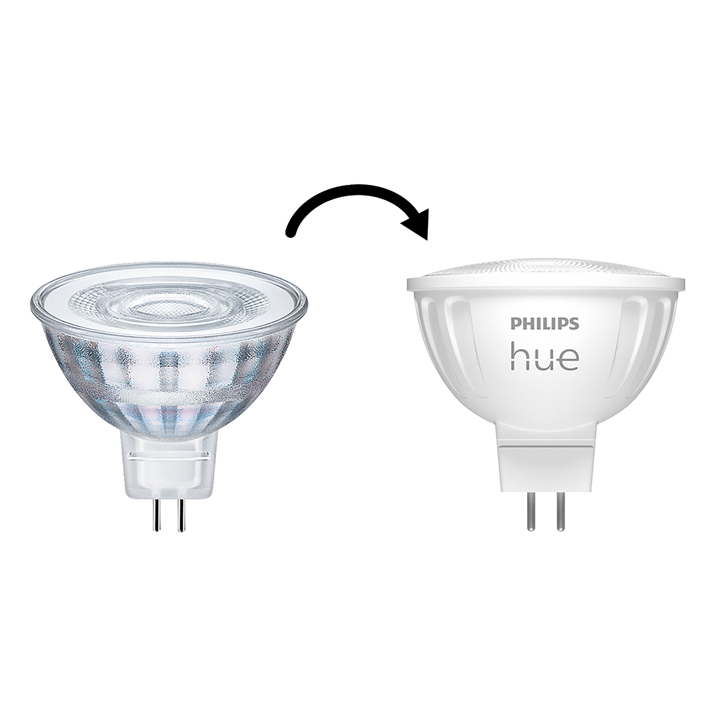 Led-kohdelamppu Philips Hue GU5.3 400lm valkoinen huurrettu muovi