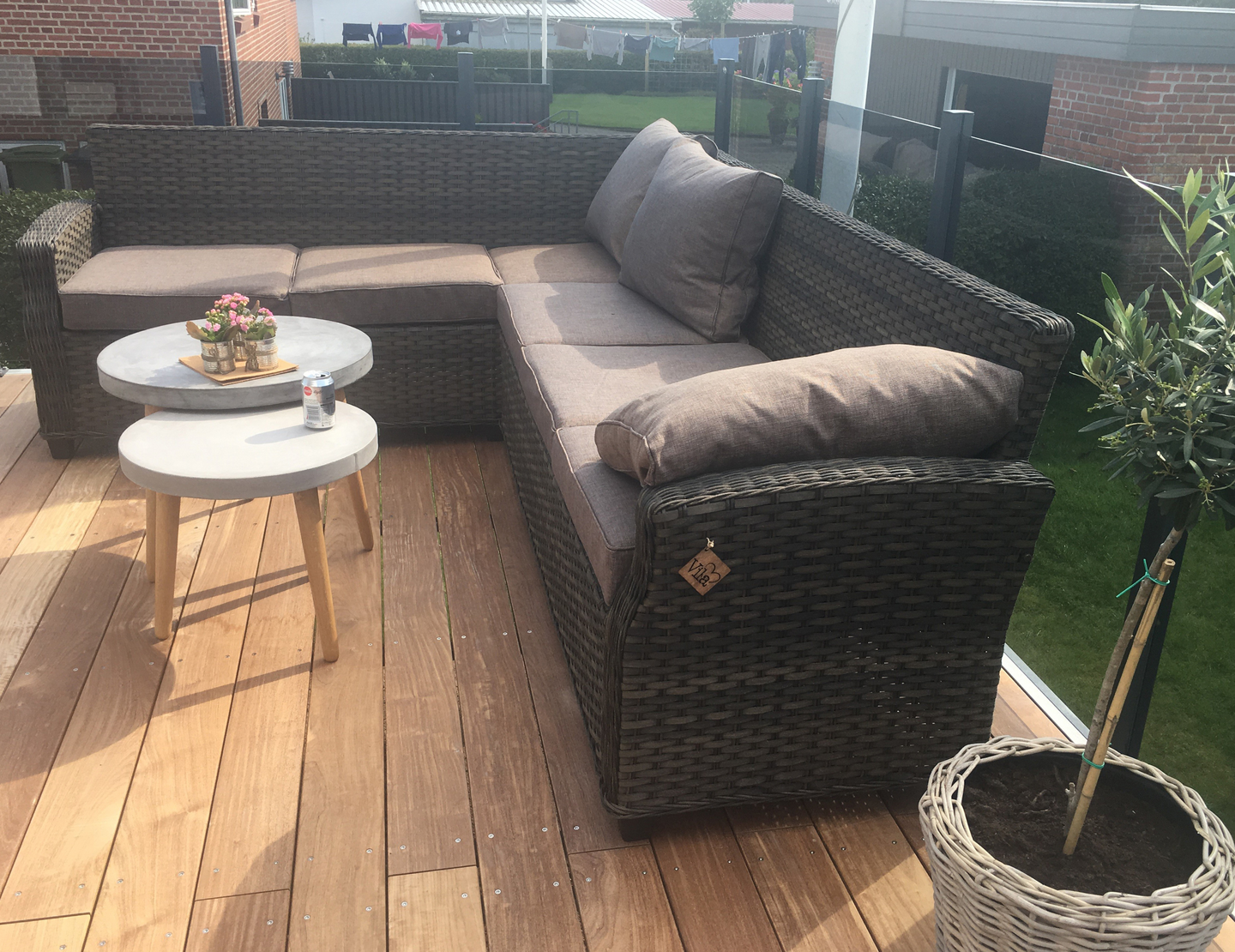 Lasiaitapaneeli HORTUS savu 100x100cm