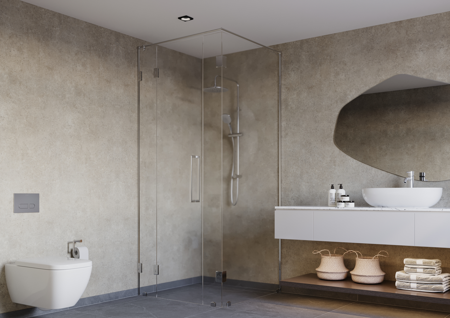 Sisustuslevy Fibo 2490M00 GEM stone 10x620x2400 Rough Cement