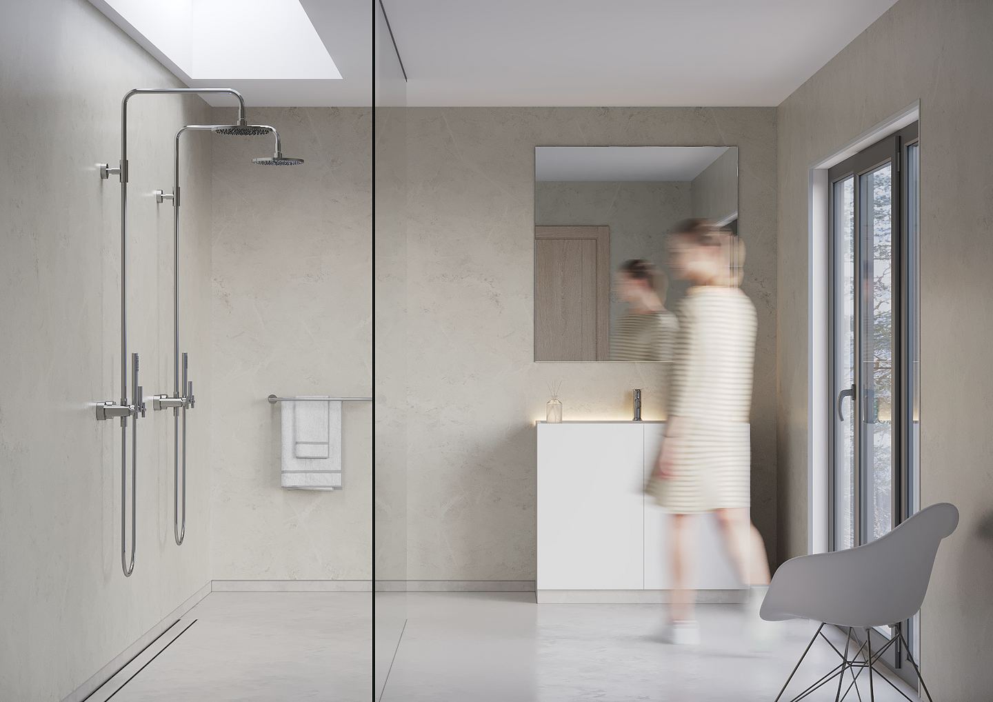 Sisustuslevy Fibo 2273-M00 S White Marble