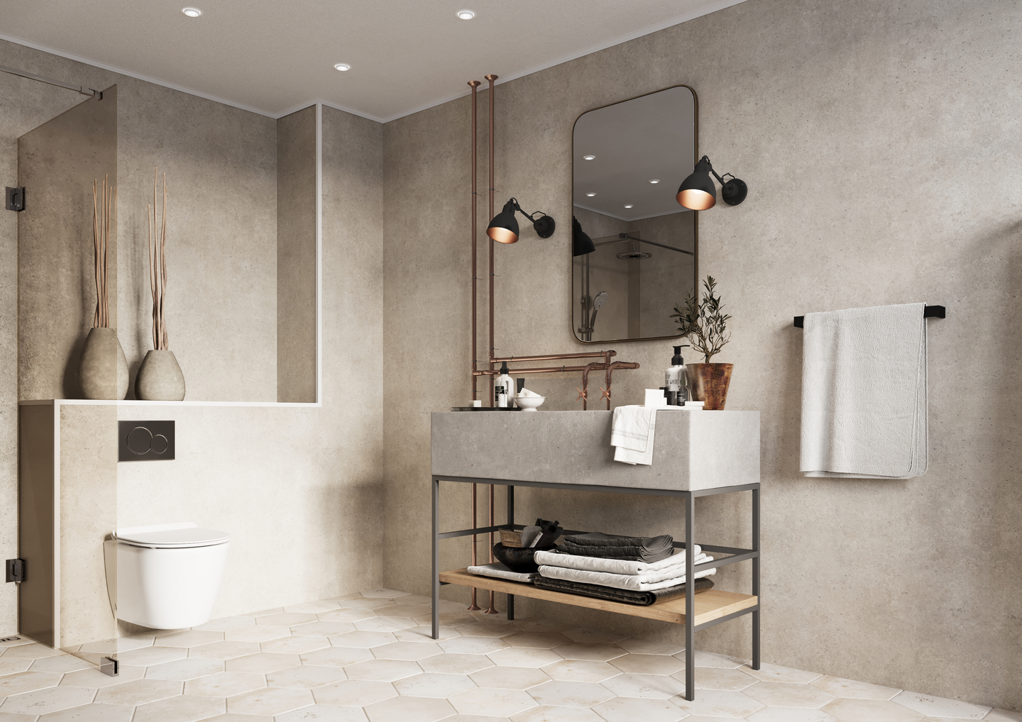 Sisustuslevy Fibo 2490M00 GEM stone 10x620x2400 Rough Cement