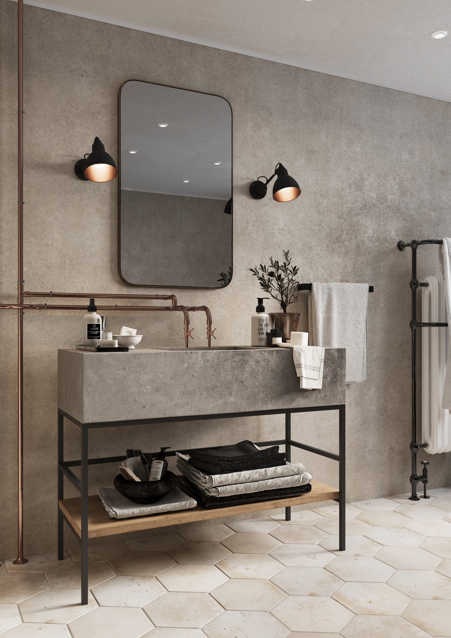 Sisustuslevy Fibo 2490M00 GEM stone 10x620x2400 Rough Cement