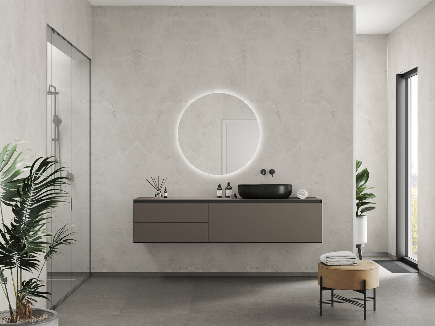 Sisustuslevy Fibo 2273-M00 S White Marble