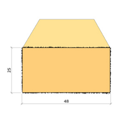 LÄKT G4-2 GRAN 25X48 3,6M