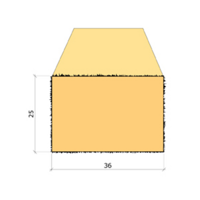 LÄKT G4-2 GRAN 25X36 4,5M