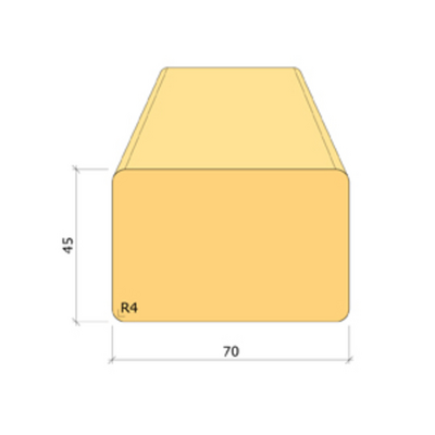 REGEL C14 IMPREGNERAD NTR AB 45X70 4,2M