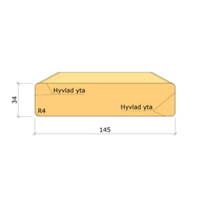 TRALL 34X145X3000 PREMIUM IMP AB