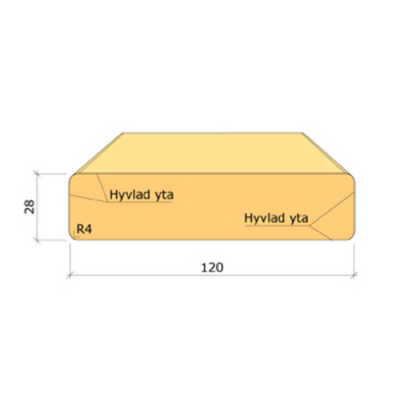 TRALL STANDARD 28X120X3000 NTR/AB G4-3