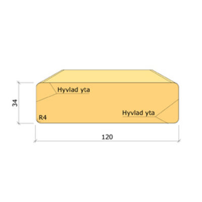 TRALL 34X120X4200 STANDARD IMP AB G4-3
