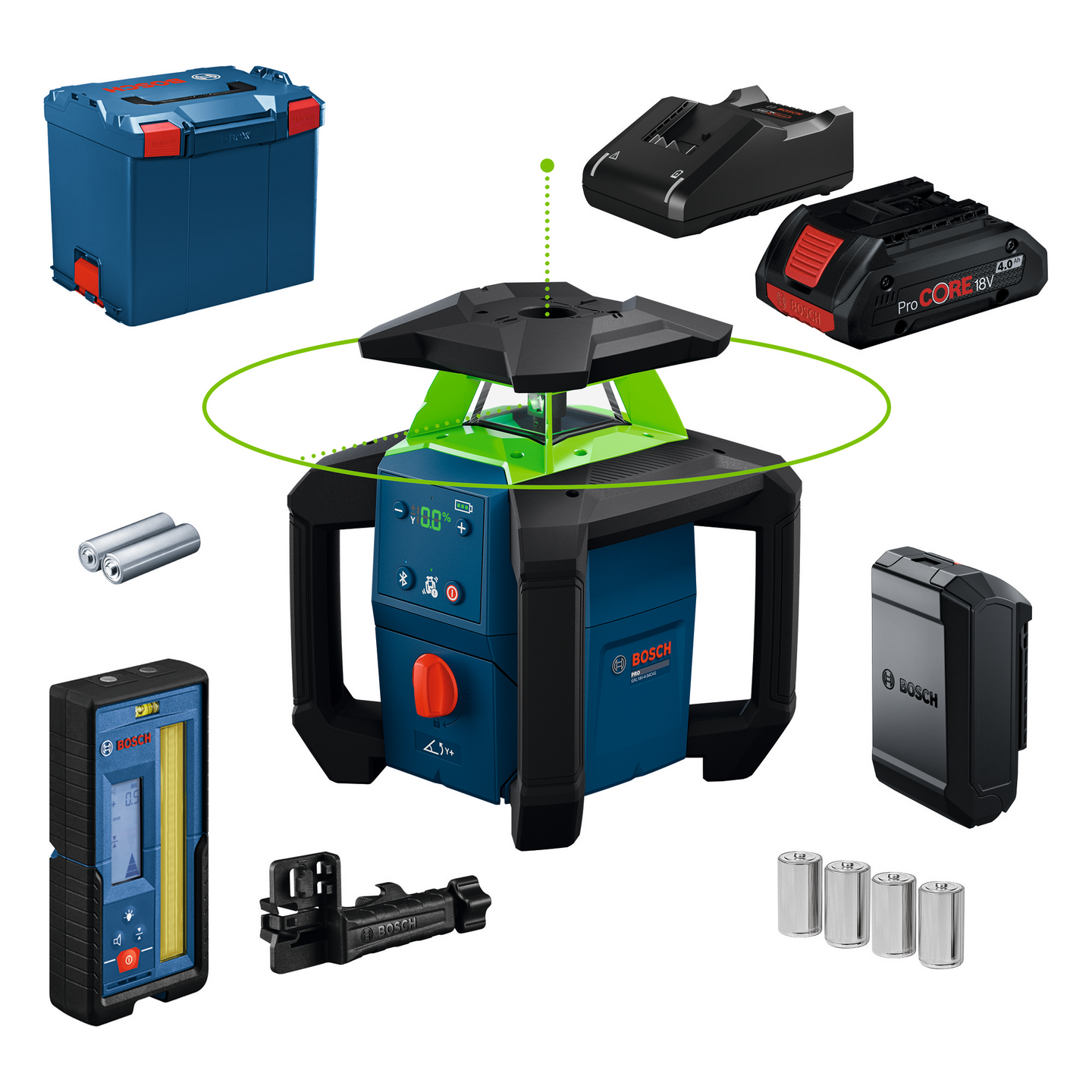 Pyörivä laser Bosch PRO GRL18V-4-34CVG 4,0Ah L-Boxx