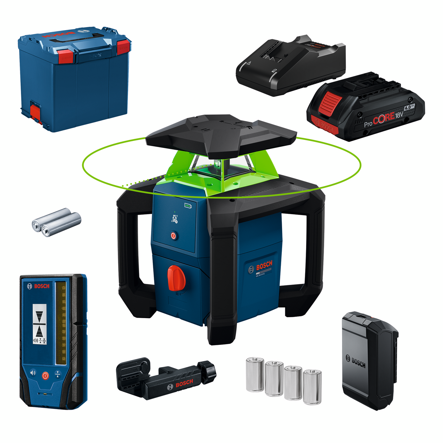 Pyörivä laser Bosch PRO GRL18V-3-31G 4,0Ah L-Boxx