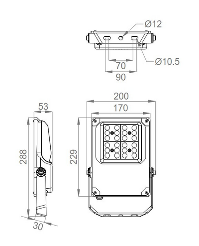 Valonheitin Onnline Onnflood Multi 3000-7500lm 50W 3CCT IP65