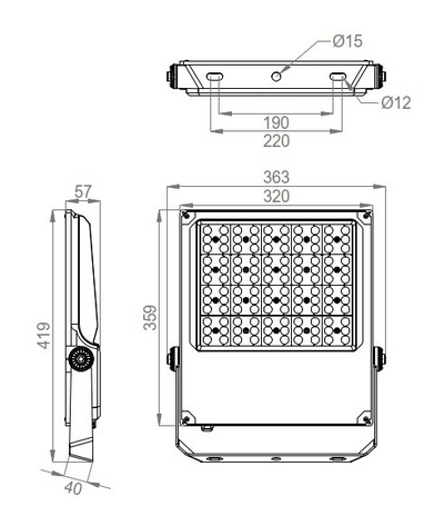 Valonheitin Onnline Onnflood Multi 15000-30000lm 200W 3CCT IP65