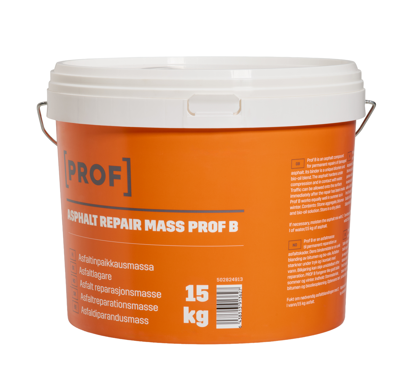 Asfaltinpaikkausmassa PROF B 15kg