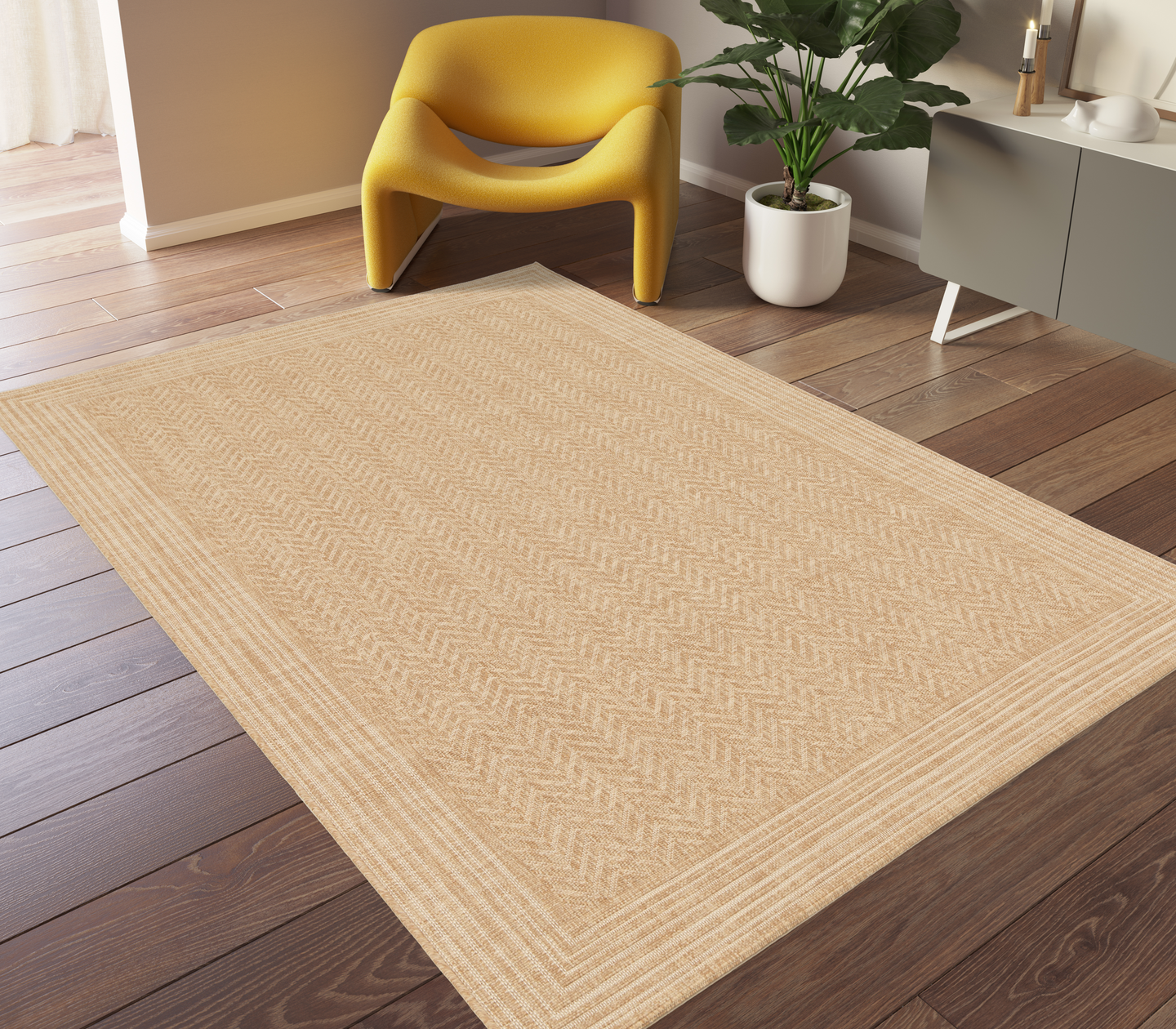 Sisä- ja ulkomatto CELLO Marna 160x230 cm beige