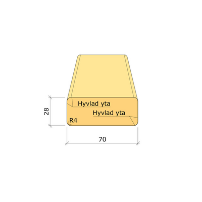 STAKETLÄKT G4-2 IMPREGNERAD NTR AB 28X70
