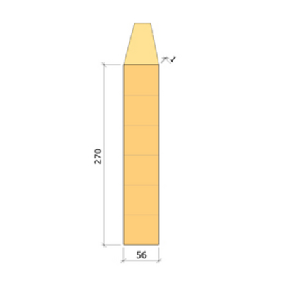 LIMTRÄBALK HOLMEN  56X270  /M GRAN