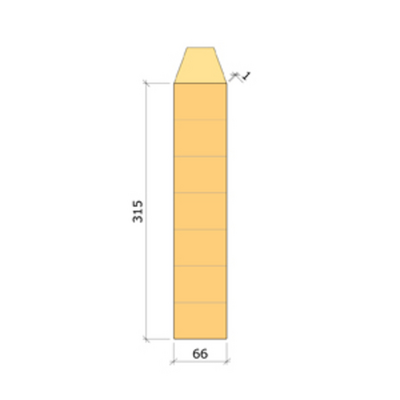 LIMTRÄBALK 66X315 /M GRAN