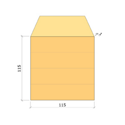 LIMTRÄPELARE 115X115 12,05M GRAN