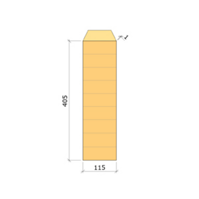 LIMTRÄBALK 115X405X8000MM GRAN