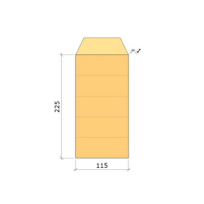 LIMTRÄBALK 115X225 /M GRAN