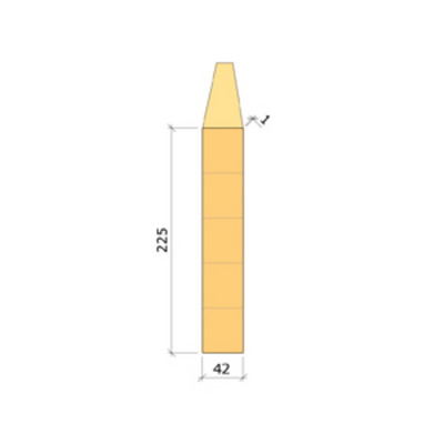 LIMTRÄBALK  42X225 12,05M GRAN