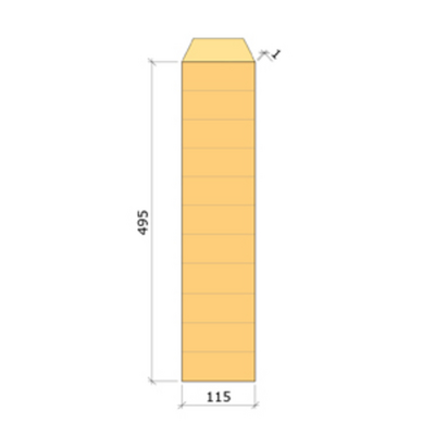 LIMTRÄBALK 115X495 12,05M GRAN