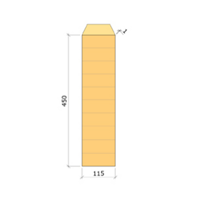LIMTRÄBALK 115X405 /M GRAN