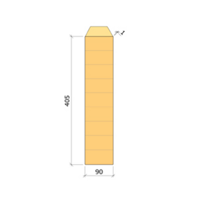 LIMTRÄBALK  90X405  /M GRAN