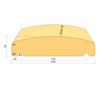 HANDLEDARE IMP NTR AB FURU 34X145MM