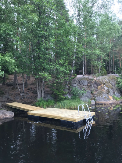 Laituri Savorak Sauna 3: 6,8 m, 2,4 x 3,9 + 1,12 x 2,96 m, Tee se itse -paketti