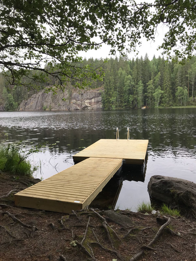 Laituri Savorak Sauna 3: 6,8 m, 2,4 x 3,9 + 1,12 x 2,96 m, Tee se itse -paketti