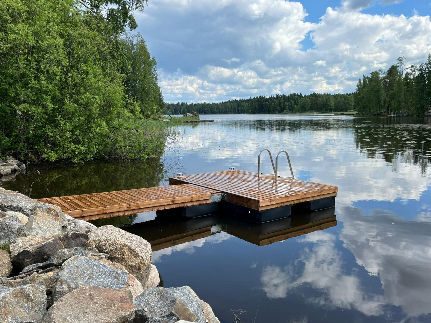 Laituri Savorak Sauna 3: 6,8 m, 2,4 x 3,9 + 1,12 x 2,96 m, Tee se itse -paketti