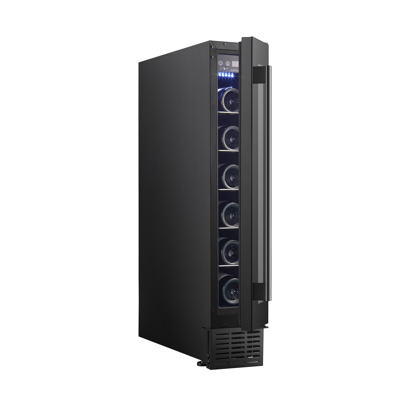 Viinikaappi Temptech Classique 15cm 6 pulloa musta tason alle sijoitettava