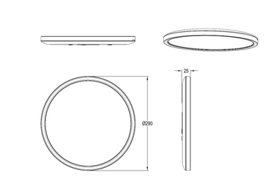 Kattovalaisin TRIO Emra led 18W 2200lm 29cm musta