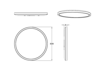 Kattovalaisin TRIO Emra led 18W 2200lm 29cm valkoinen
