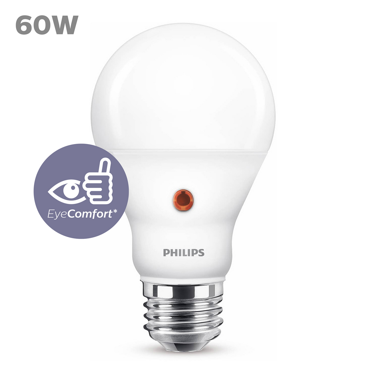 Led-lamppu Philips 7,5W 806lm E27 A60 2700K, hämärätunnistin
