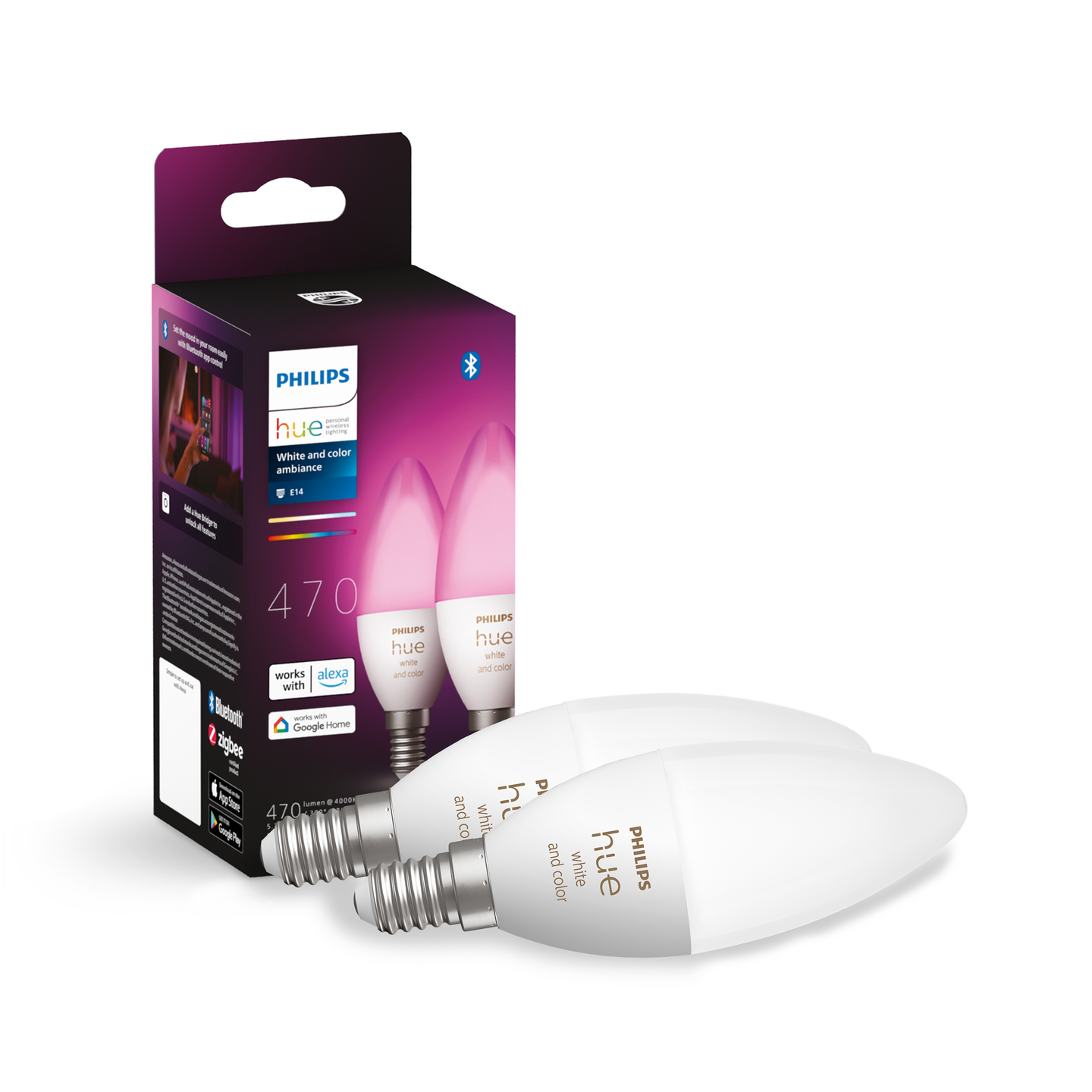 Led-lamppu Philips Hue WCA 4W E14 B39 2kpl
