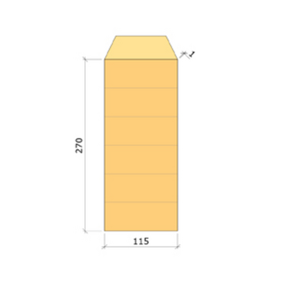 LIMTRÄBALK 115X270  /M GRAN