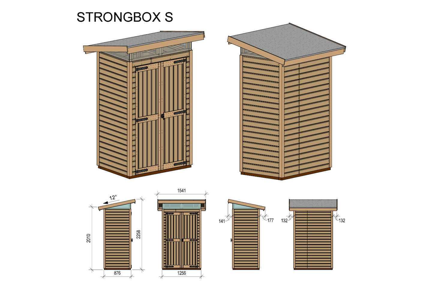 Pihavaja Strongbox S - 127x87cm ruskea