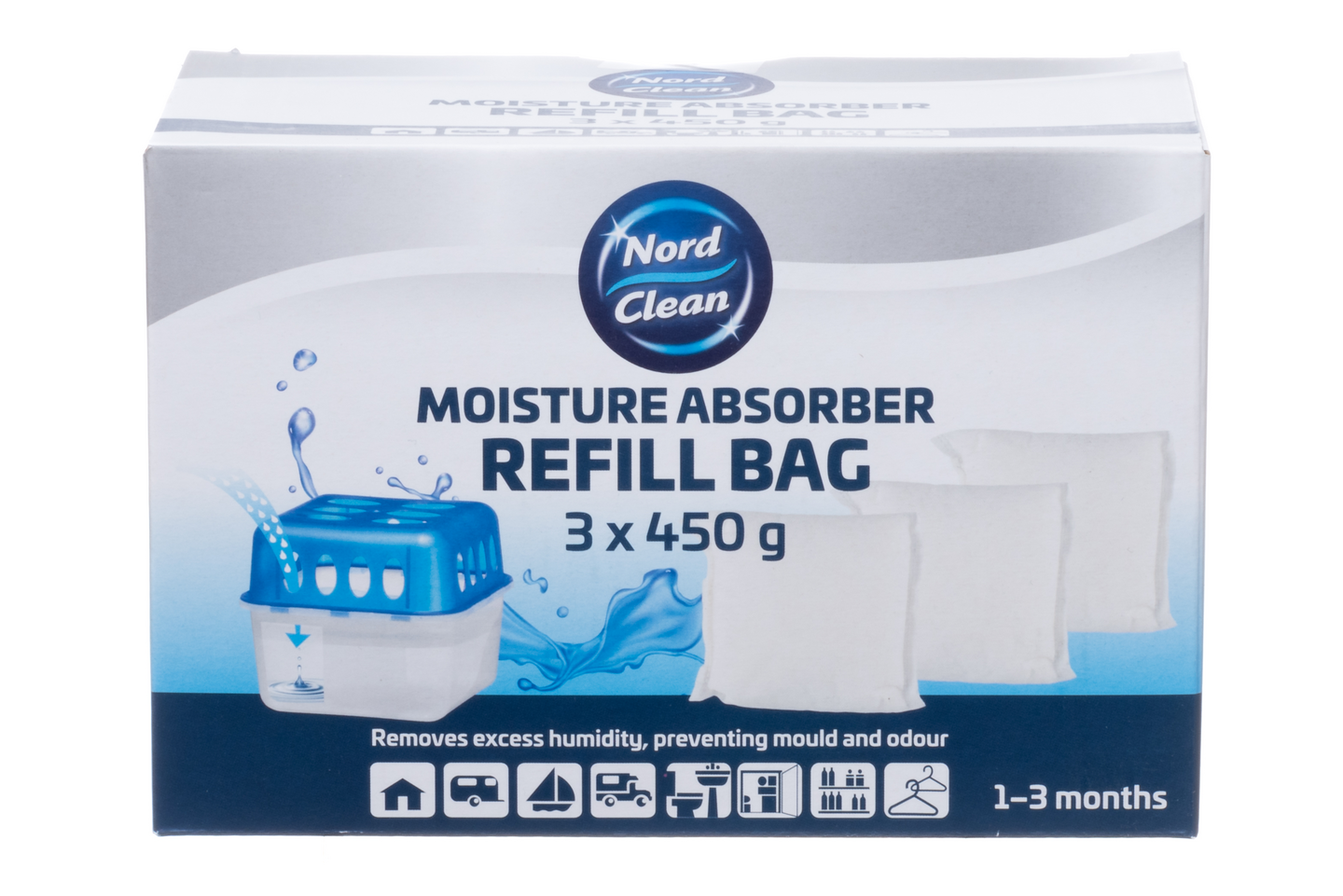 Kosteudenpoistajan täyttöpussi Nord Clean 3x450g