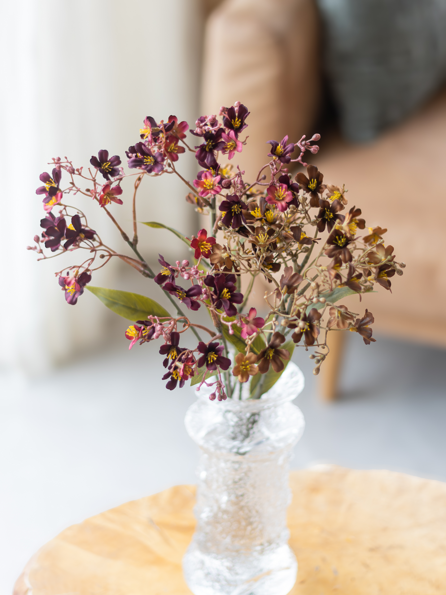 Lehtokukka Bloom Deco burgundi/ruskea