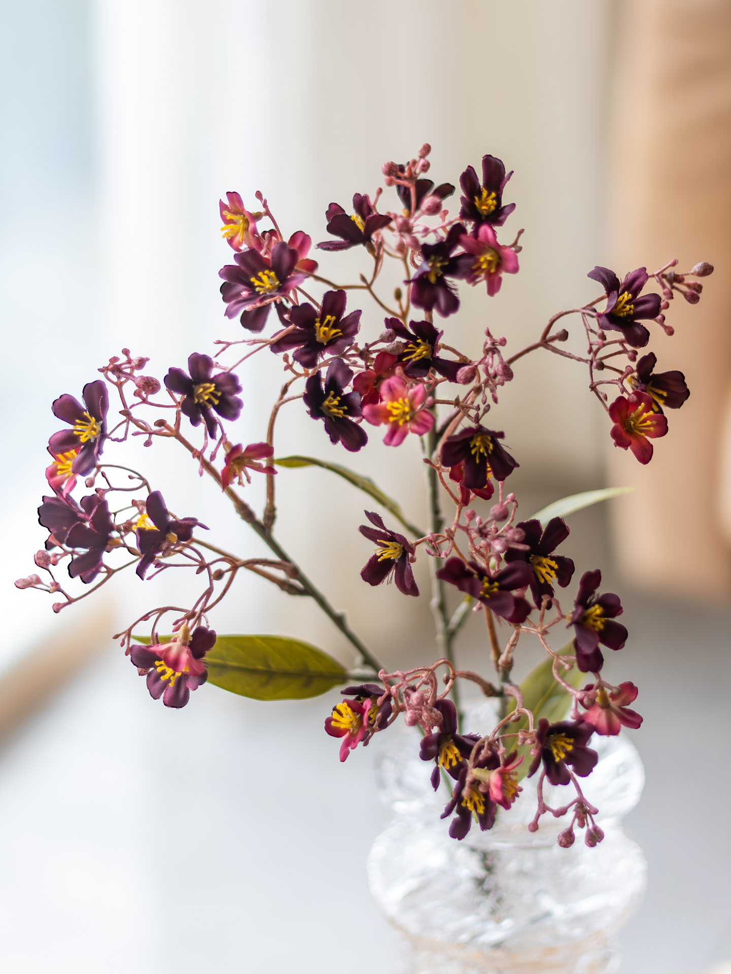 Lehtokukka Bloom Deco burgundi/ruskea