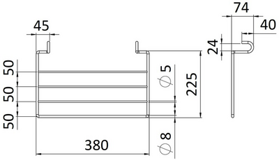 Pyyhekuivain tarvike Rej Design Pivo-hylly 35 musta
